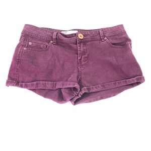 Short Women's Purple Cuffed Mini Shorts Sz 12 O219